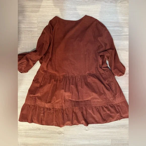 Time and Tru autumn corduroy Long Sleeve Dress - Picture 3 of 4